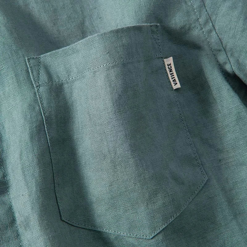 James - Chemise en Lin - Style Décontracté - Respirant et Confortable - Hommes