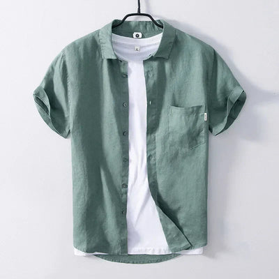James - Chemise en Lin - Style Décontracté - Respirant et Confortable - Hommes