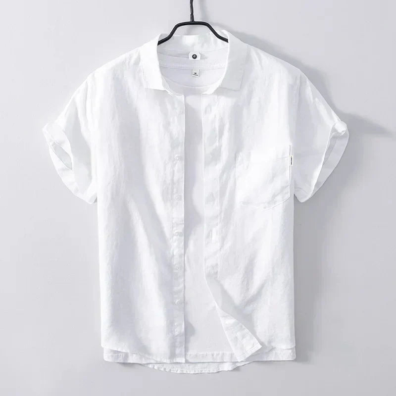 James - Chemise en Lin - Style Décontracté - Respirant et Confortable - Hommes