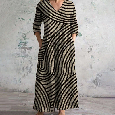 Kyla | Robe maxi vintage à rayures