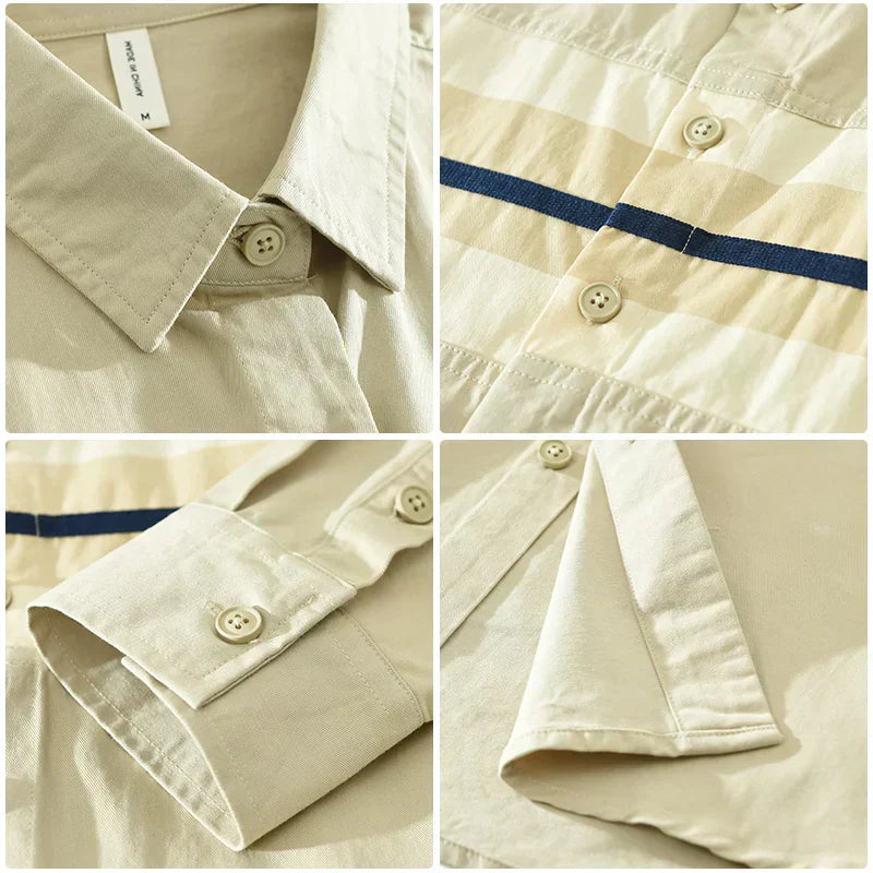 Dean - Chemise Patchwork Décontractée - Élégant - Hommes