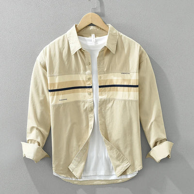 Dean - Chemise Patchwork Décontractée - Élégant - Hommes