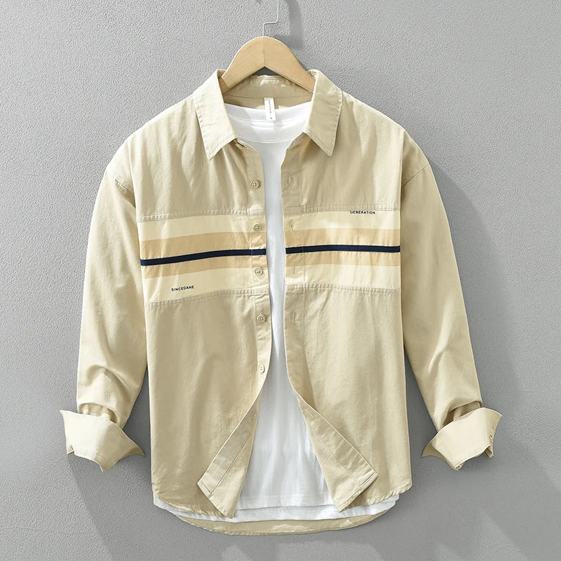 Dean - Chemise Patchwork Décontractée - Élégant - Hommes