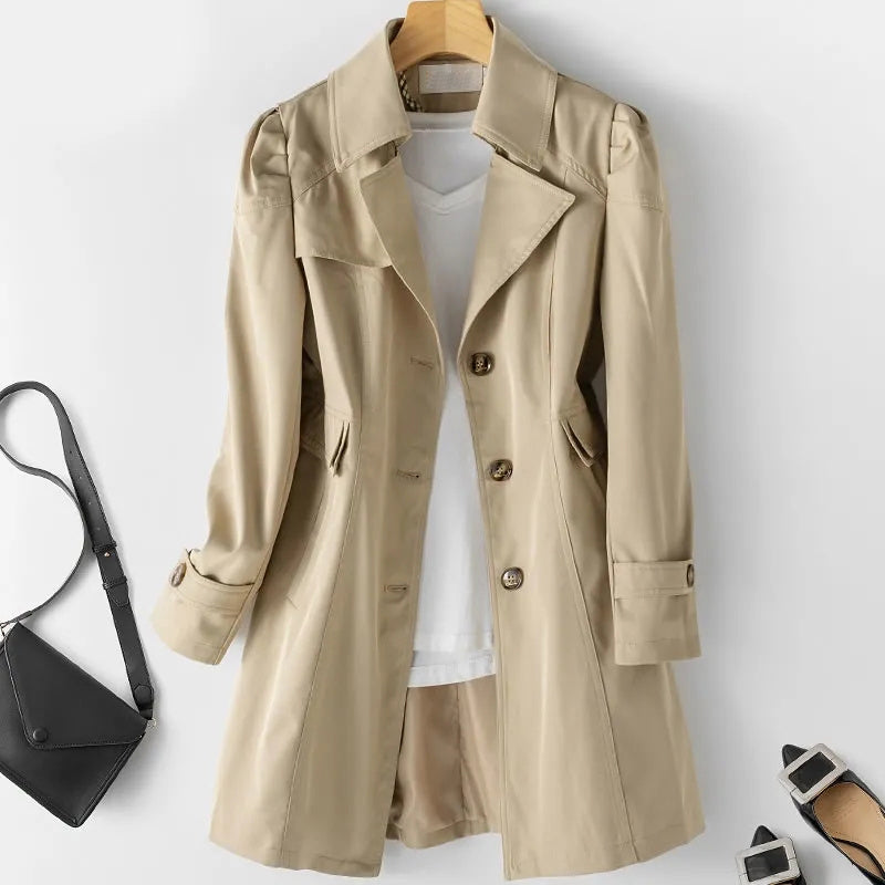 Camille – Trench Mi-Long Pour Femmes, Une Option Élégante Pour Toutes Les Occasions