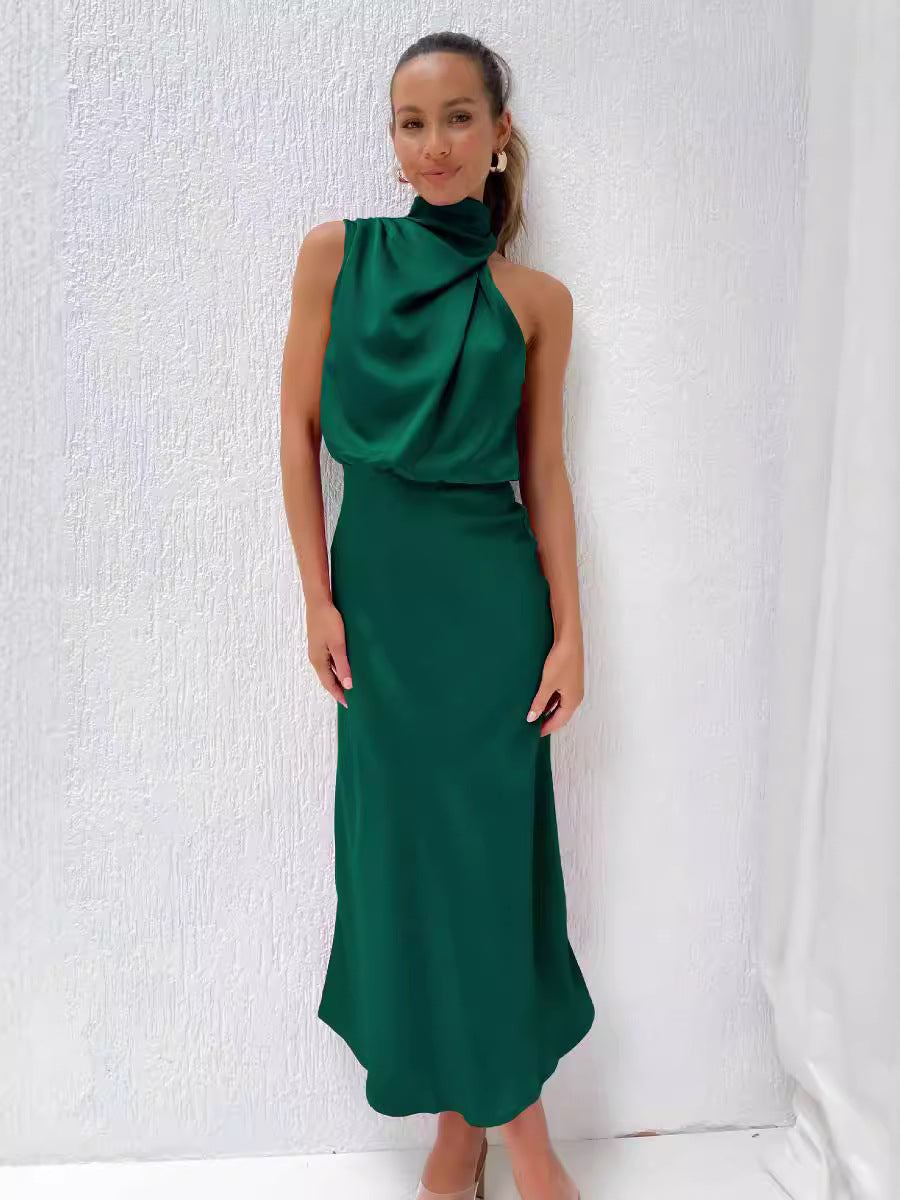 Lydia | Robe longue à col halter