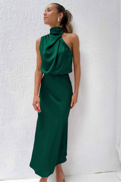 Lydia | Robe longue à col halter