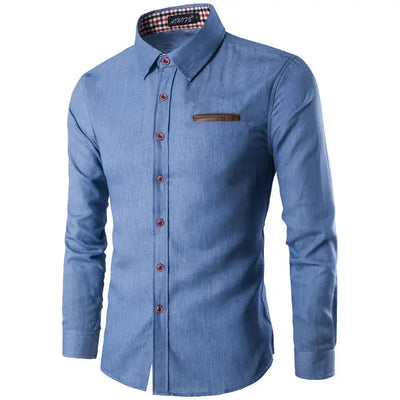 Coen - Chemise en Denim pour Hommes - Coupe Slim - Moderne