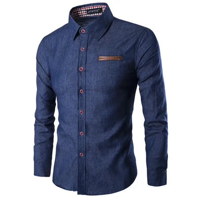 Coen - Chemise en Denim pour Hommes - Coupe Slim - Moderne