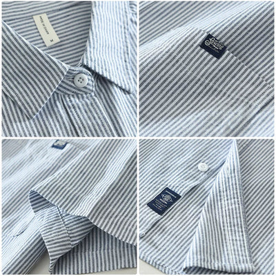Lex - Chemise rayée décontractée - Élégant - Hommes