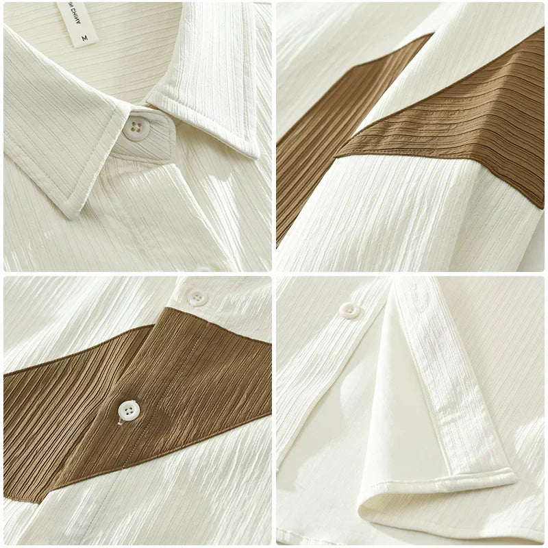 Braxton - Chemise Patchwork - Élégant - Hommes
