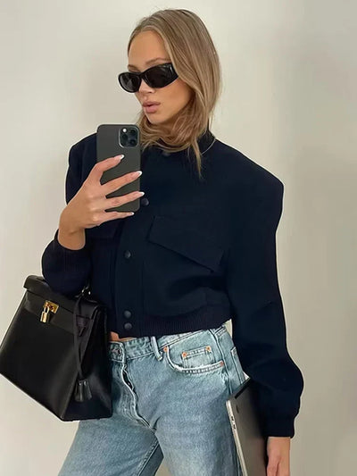 Camille - Veste femme bomber courte