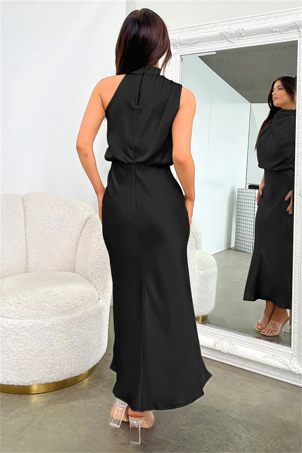 Lydia | Robe longue à col halter