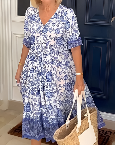 Lucinda | Robe maxi élégante avec imprimé floral