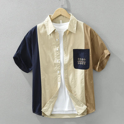 Tariq - Chemise Patchwork - Élégant - Hommes