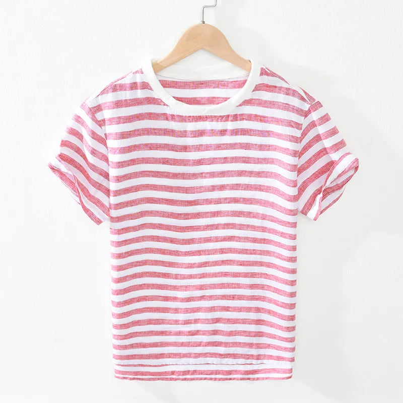 Jax - Chemise en lin rayé - Décontracté - Hommes