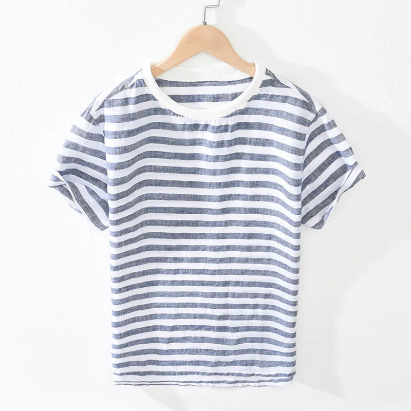 Jax - Chemise en lin rayé - Décontracté - Hommes
