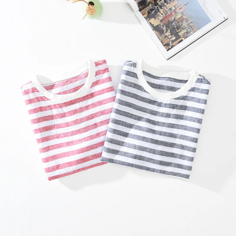 Jax - Chemise en lin rayé - Décontracté - Hommes