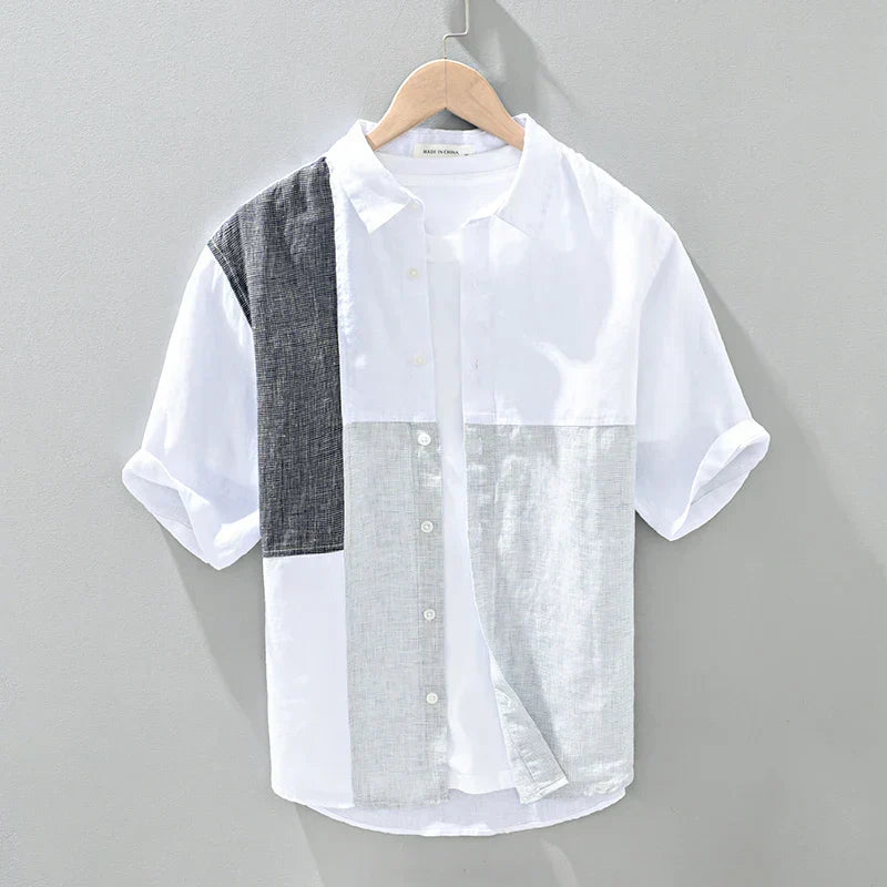 Amos - Chemise en Lin - Patched - Hommes