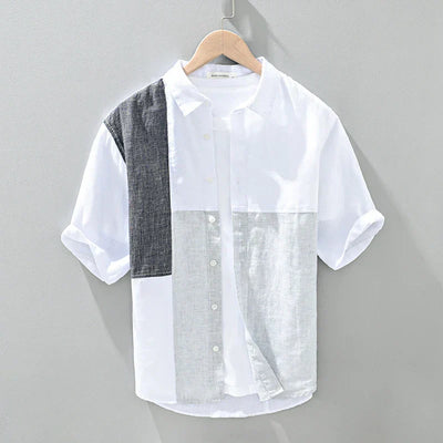 Amos - Chemise en Lin - Patched - Hommes