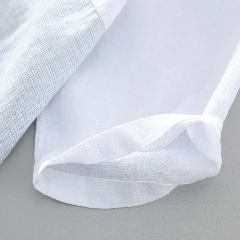 Amos - Chemise en Lin - Patched - Hommes