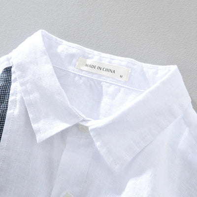 Amos - Chemise en Lin - Patched - Hommes