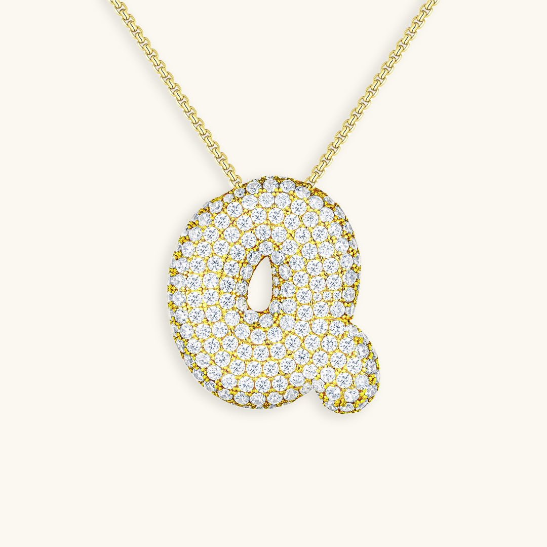 Collier Initiale Diamant – Bubble