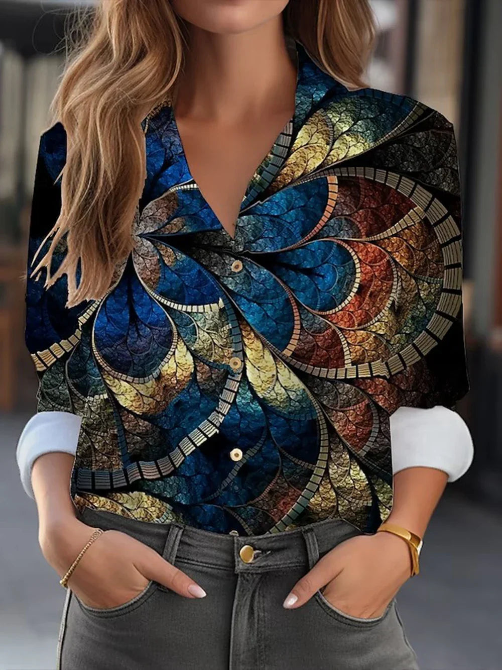Regine | Blouse élégante avec imprimé floral