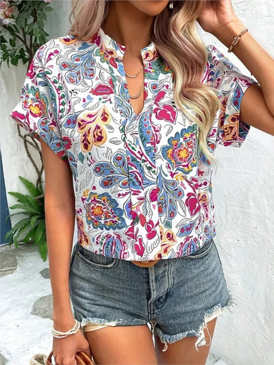 Loraine | Blouse colorée avec imprimé ludique