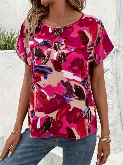 Trudy | Blouse colorée avec imprimé ludique
