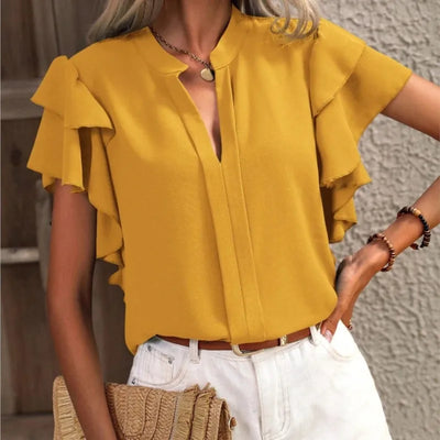 Amira | Blouse élégante avec des manches ornées
