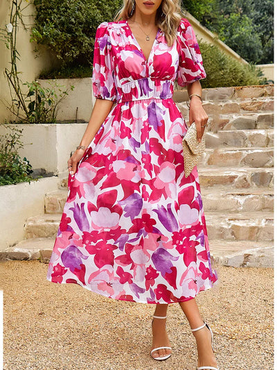 Ezme | Charmante robe midi avec imprimé ludique