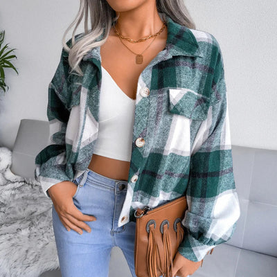 Clara - Veste En Laine À Carreaux