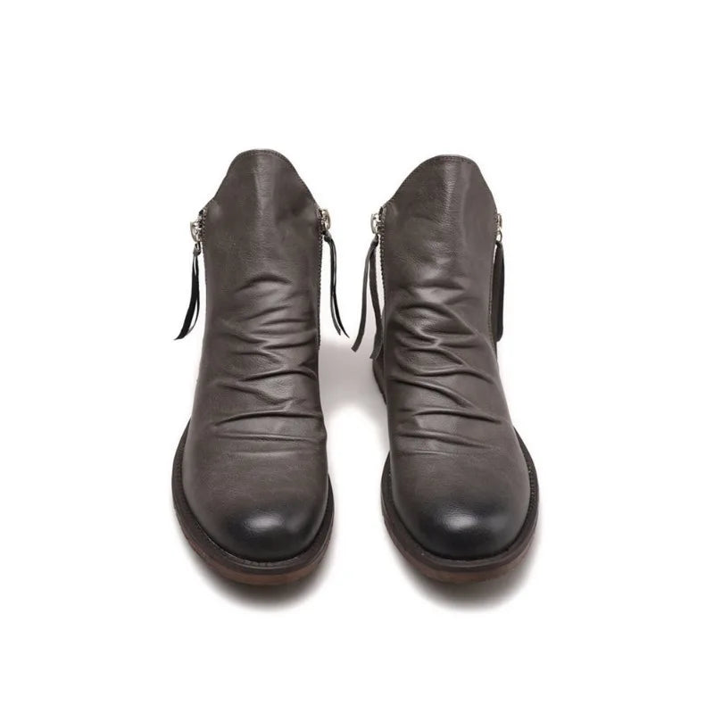 Elegante chelsea-boots aus echtem leder für herren