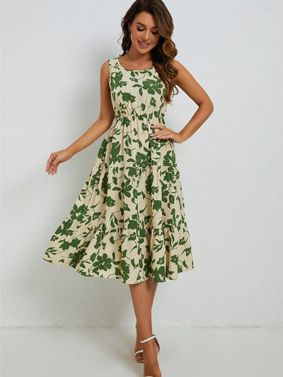 Airine - Robe Midi à Fleurs - Coupe Élégante - Femmes
