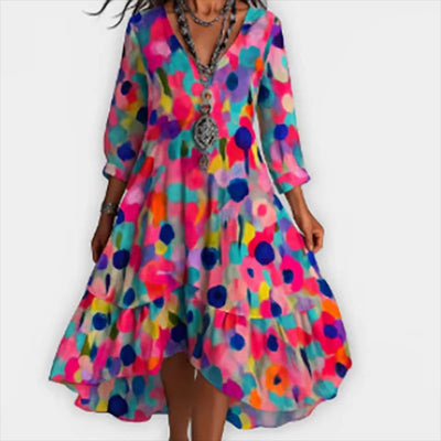 Shanae – Robe Midi Élégante Avec Imprimé Floral