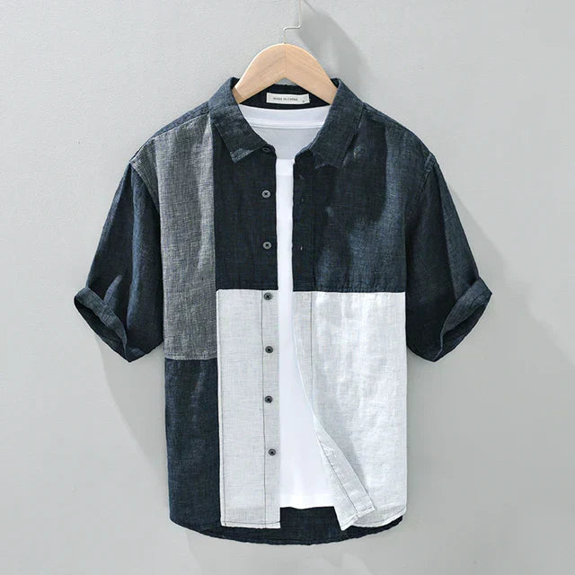 Amos - Chemise en Lin - Patched - Hommes