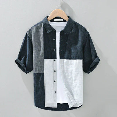 Amos - Chemise en Lin - Patched - Hommes