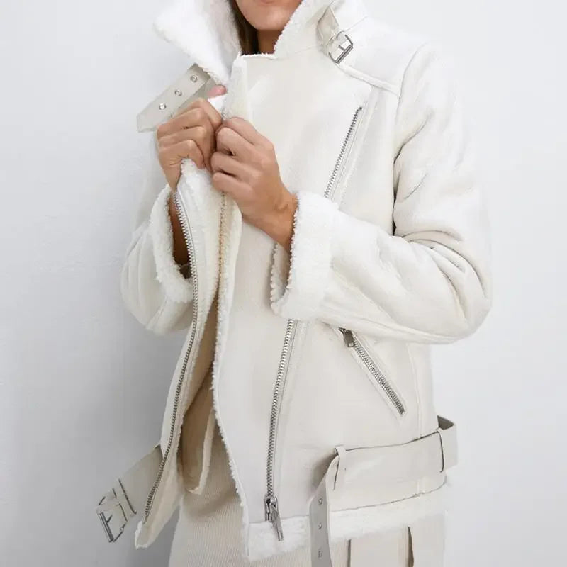 Camille - Manteau Épais En Faux Cuir