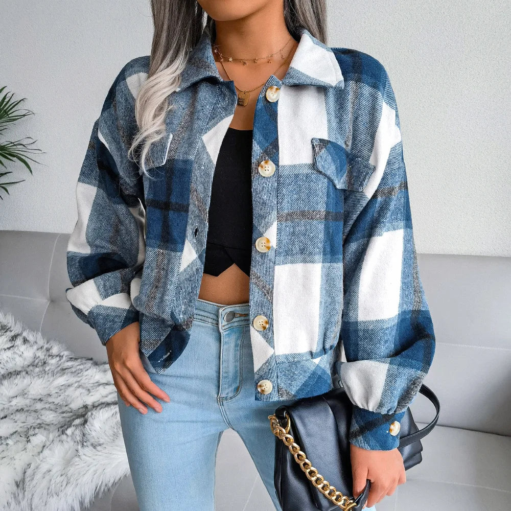 Clara - Veste En Laine À Carreaux