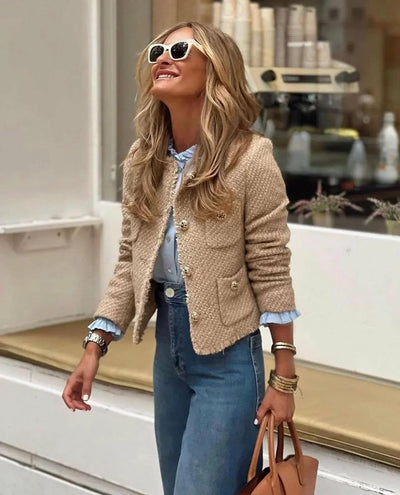 Florence – Manteau En Tweed Au Style Moderne, Chic Et Unique