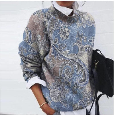 Geneviève - Pull Floral À La Mode