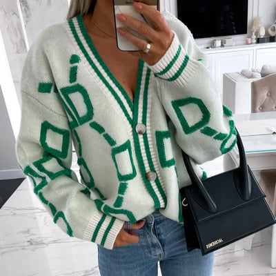 Nanette | Gilet tendance avec design géométrique