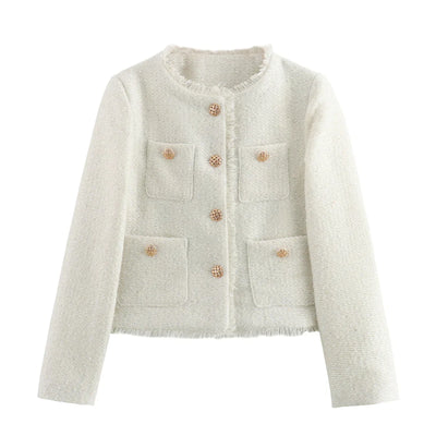 Florence – Manteau En Tweed Au Style Moderne, Chic Et Unique