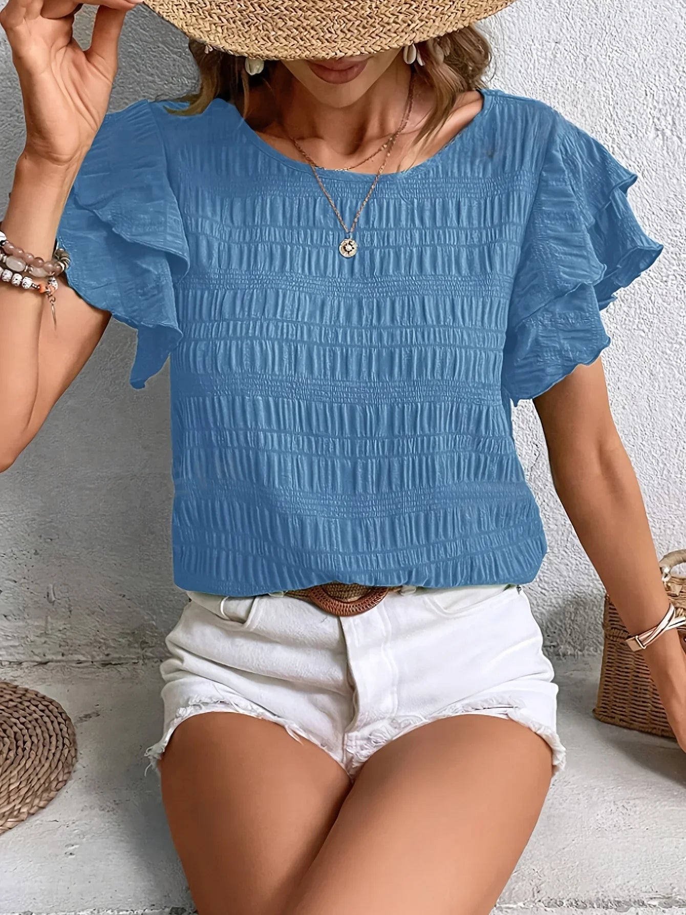 Charmaine | Blouse légère avec des volants ludiques