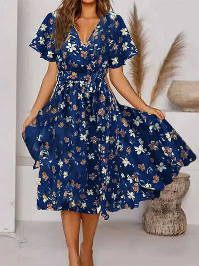 Evy | Robe midi élégante avec imprimé floral romantique