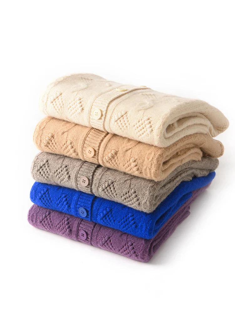 Justine - Cardigan Confortable En Laine Artificielle