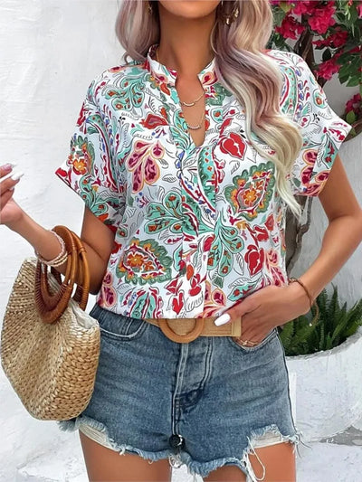 Loraine | Blouse colorée avec imprimé ludique