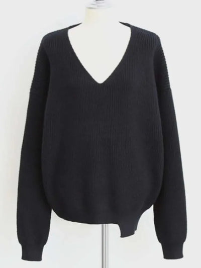 Ariane - Pull Oversize À Manches Longues Et Col En V Profond
