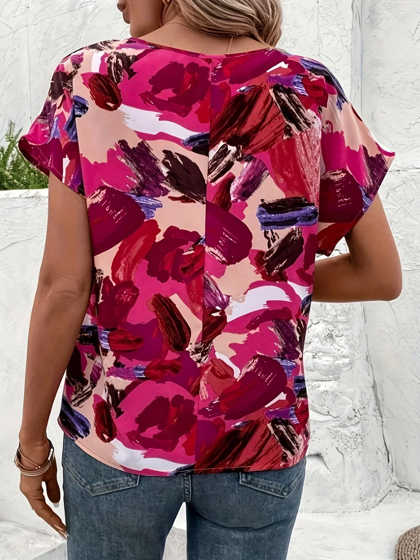 Trudy | Blouse colorée avec imprimé ludique