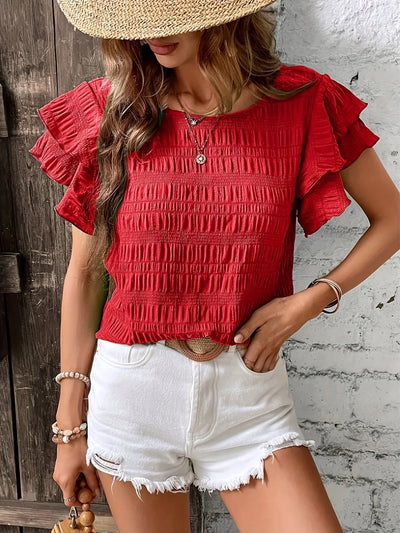 Charmaine | Blouse légère avec des volants ludiques